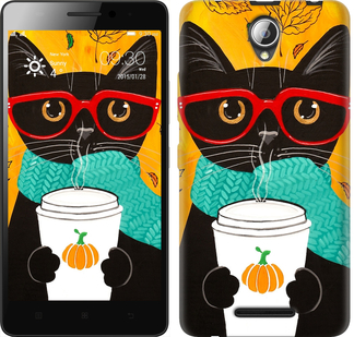 

Чохол Осінній кіт на Lenovo A5000 581026