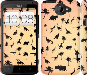 

Чехол Динозаврики 1 для HTC One X 894043
