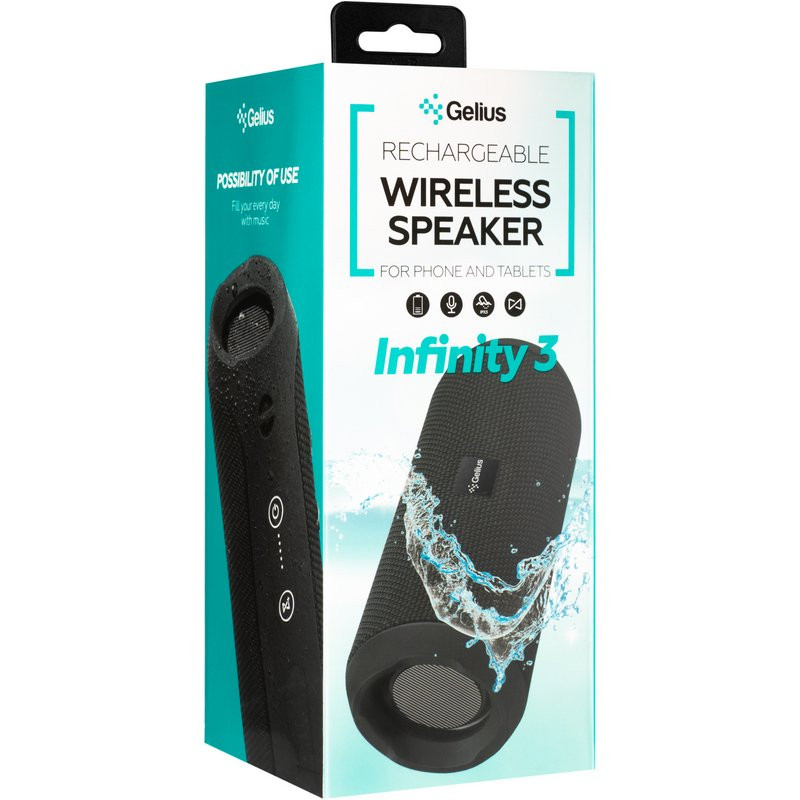 Заказать Уценка Bluetooth колонка Gelius Infinity 3 GP-BS510SE (с FM-радио) (Вскрытая упаковка / Black) на vchehle.ua