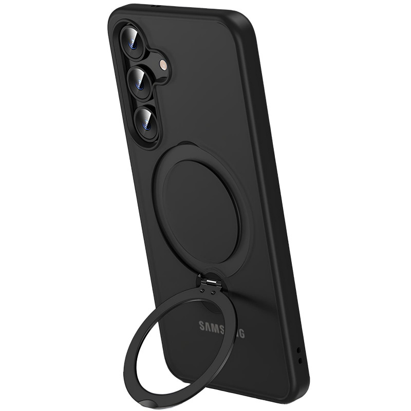 Фото TPU+PC чохол Magnetic Safe Colorful HQ Ring на Samsung Galaxy S24+ (Black) на vchehle.ua