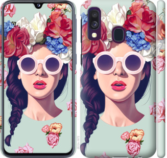 

Чехол Девушка с цветами для Samsung Galaxy A40 2019 A405F 710672
