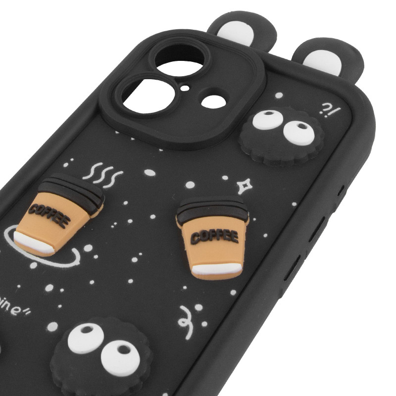 Чехол TPU Toys Case with Ears для Apple iPhone 16 (6.1") (Black) в магазине vchehle.ua