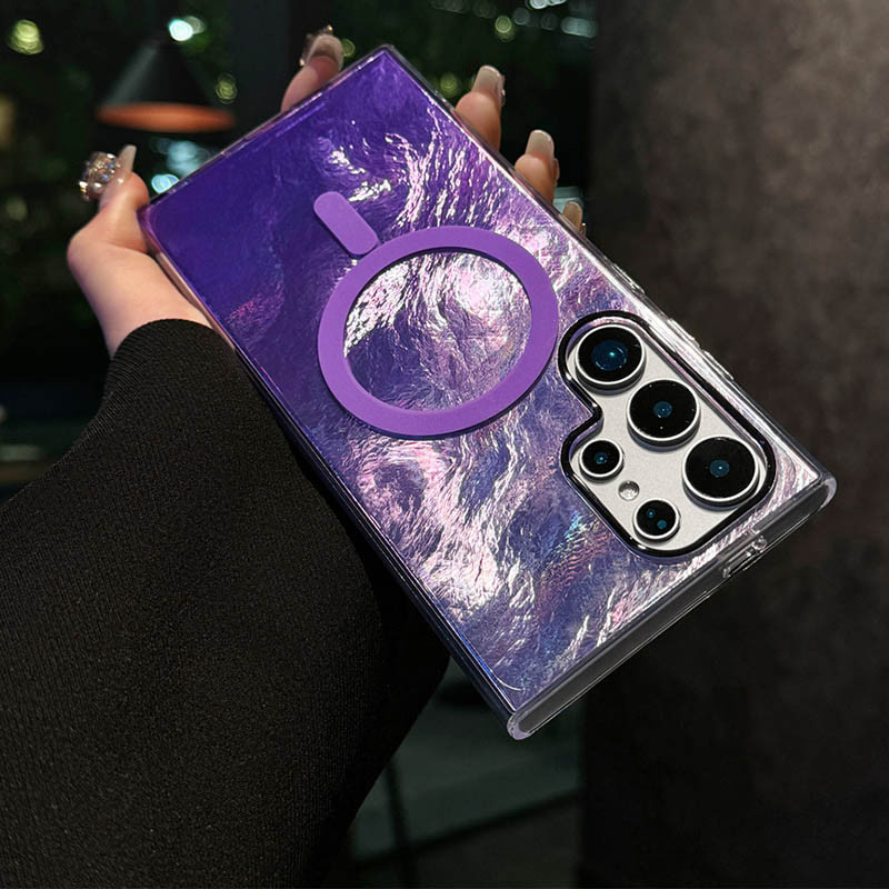 Фото Чохол TPU Shiny Mountain (MagFit) на Samsung Galaxy S25 Ultra (Purple) на vchehle.ua