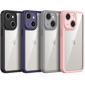 TPU чехол Transparent + Colour 1,5mm для Apple iPhone 14 (6.1")