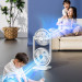 Настольный вентилятор Double head с регулировкой угла наклона 3000 mAh (White) в магазине vchehle.ua