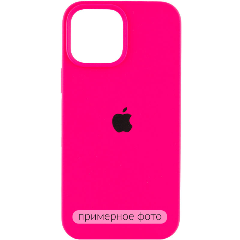 Чехол Silicone Case Full Protective (AA) для Apple iPhone 16 Pro (6.3") (Розовый / Barbie pink)