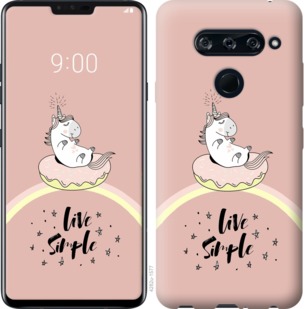 

Чохол Єдинорожки в пончике на LG V40 ThinQ 719329