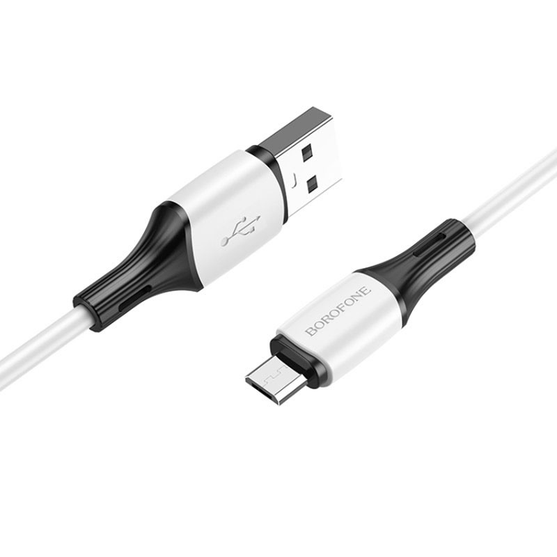 Фото Дата кабель Borofone BX79 USB to MicroUSB (1m) (Белый) на vchehle.ua