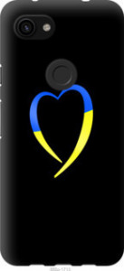 Чехол Жёлто-голубое сердце для Google Pixel 3a XL