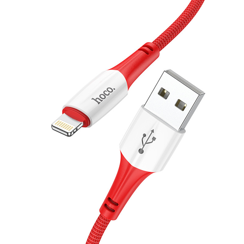 Фото Дата кабель Hoco X70 Ferry USB to Lightning (1m) (Red) на vchehle.ua