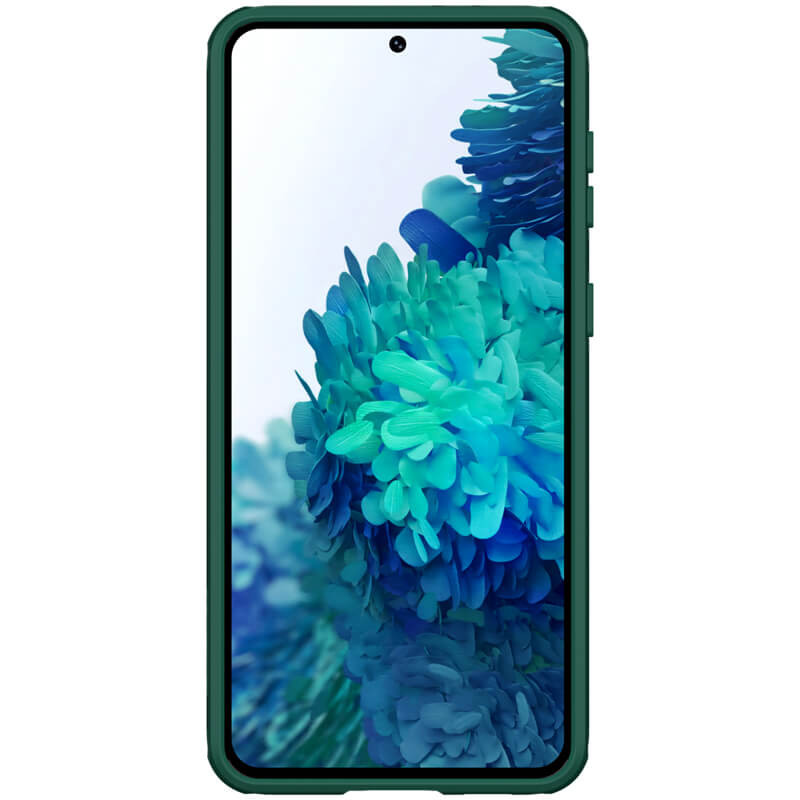 Фото Карбоновая накладка Nillkin Camshield (шторка на камеру) для Samsung Galaxy S21+ (Зеленый / Dark Green) на vchehle.ua
