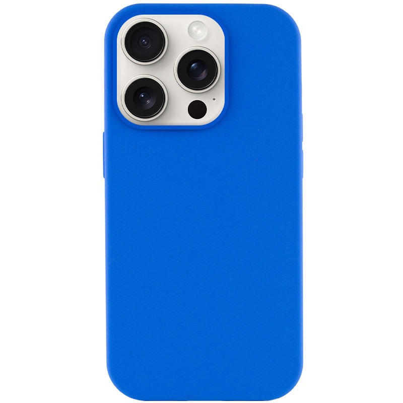 Чехол Silicone Case Full Protective (AA) NO LOGO для Apple iPhone 14 Pro (6.1") (Синий / Capri Blue)