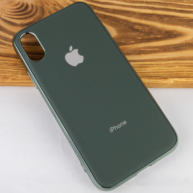 Фото TPU чохол Matte LOGO на Apple iPhone XS Max (6.5") (Зелений / Dark Green) на vchehle.ua