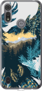 Чохол Арт-орел на тлі природи на Motorola E6s