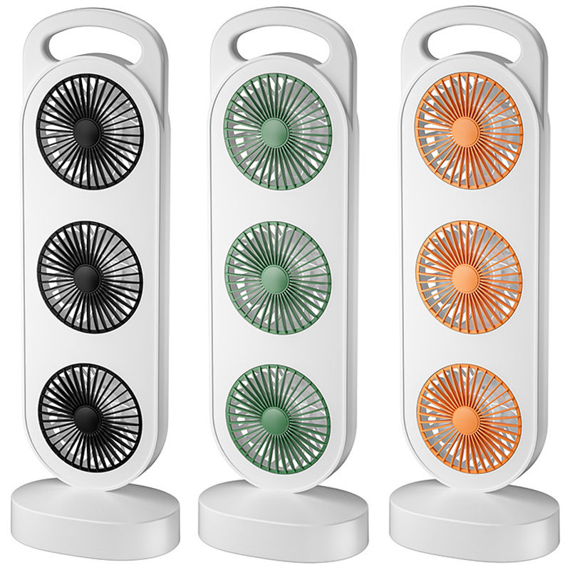 Настольный вентилятор Three Head Fan 1200 mAh