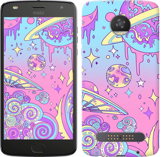 Чехол Розовая галактика для Motorola Moto Z2 Play