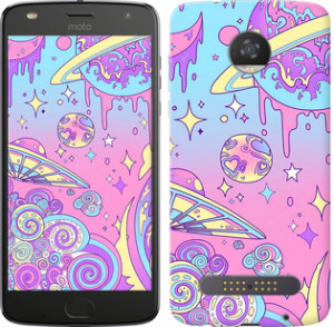 Чехол Розовая галактика для Motorola Moto Z2 Play