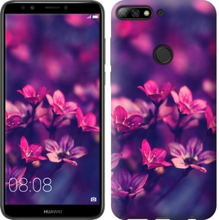 

Чехол Пурпурные цветы для Honor 7C pro 668269
