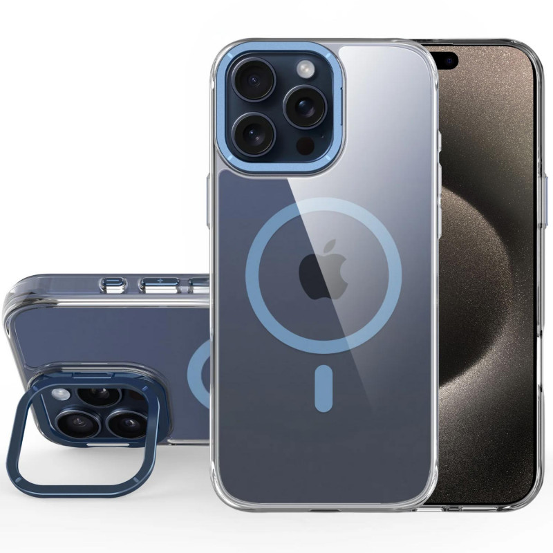 Чехол TPU Space Case Apex with Magnetic Safe для Apple iPhone 15 Pro (6.1") (Navy Blue)