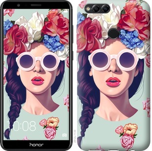 

Чехол Девушка с цветами для Huawei Honor 7X 658285