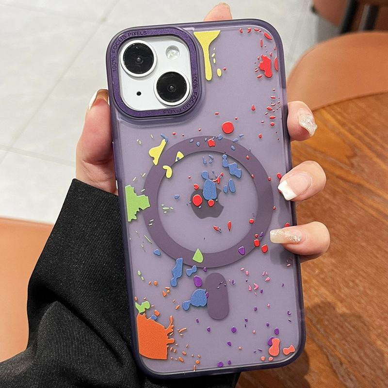 Фото Чехол TPU+PC Flush with Magnetic Safe для Apple iPhone 14 (6.1") (Dark purple) на vchehle.ua