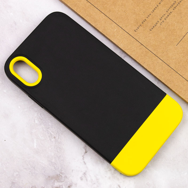 Чехол TPU+PC Bichromatic для Apple iPhone X / XS (5.8") (Black / Yellow) в магазине vchehle.ua