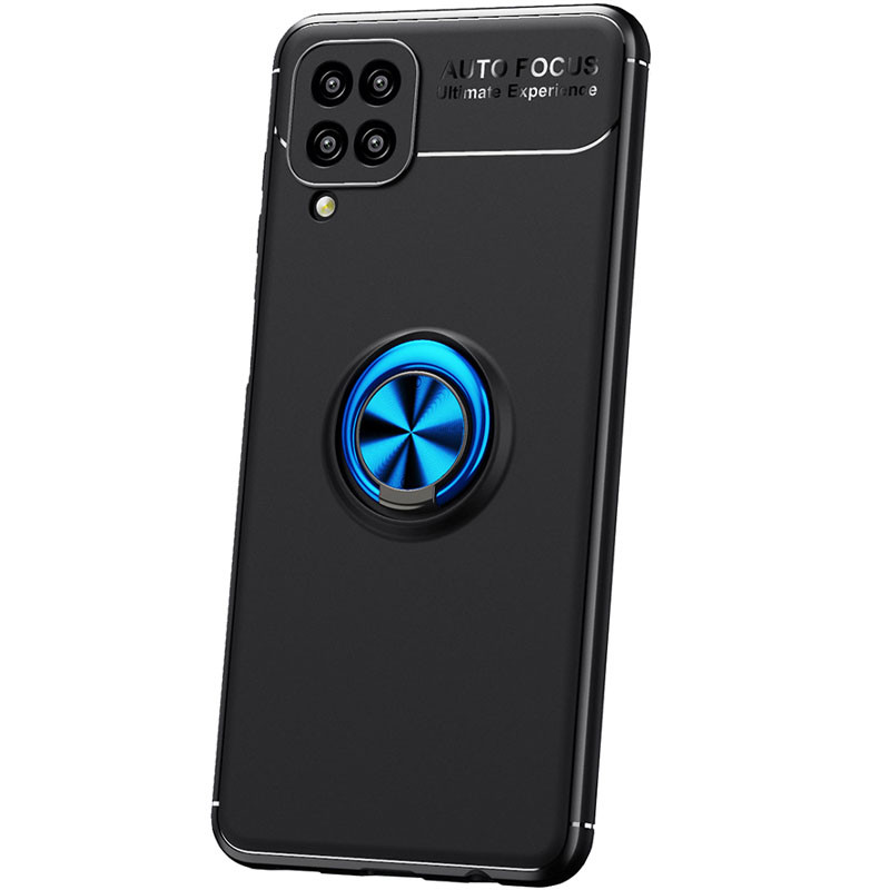 

TPU чохол Deen ColorRing під магнітний тримач (opp) для Samsung Galaxy A12 (Чорний / Синій) 1104734