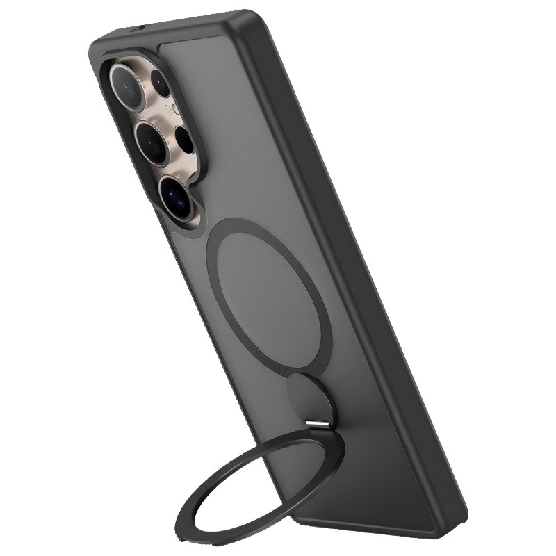 Фото TPU+PC чехол Magnetic Safe Colorful HQ Ring для Samsung Galaxy S25 Ultra (Black) на vchehle.ua