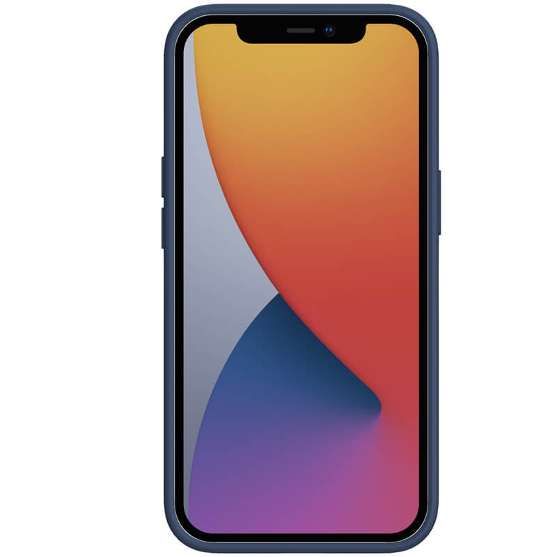 Фото Силиконовая накладка Nillkin Camshield Silky Magnetic для Apple iPhone 14 (6.1") (Синий) на vchehle.ua