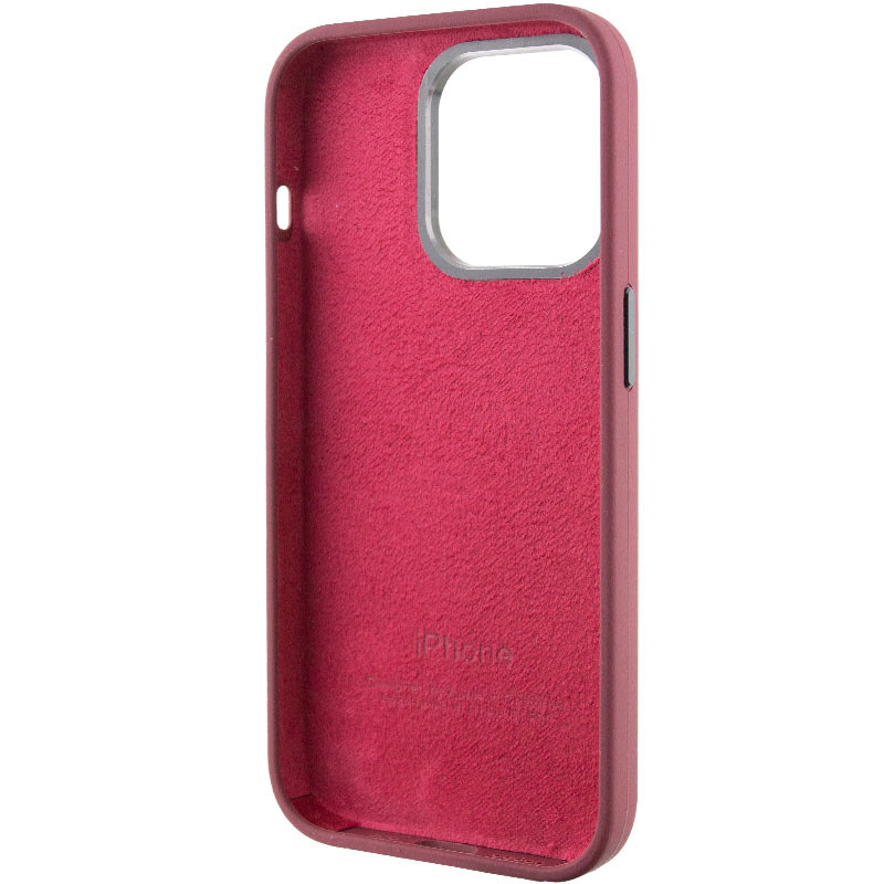 Купить Чехол Silicone Case Metal Buttons (AA) для Apple iPhone 13 Pro (6.1") (Бордовый / Plum) на vchehle.ua