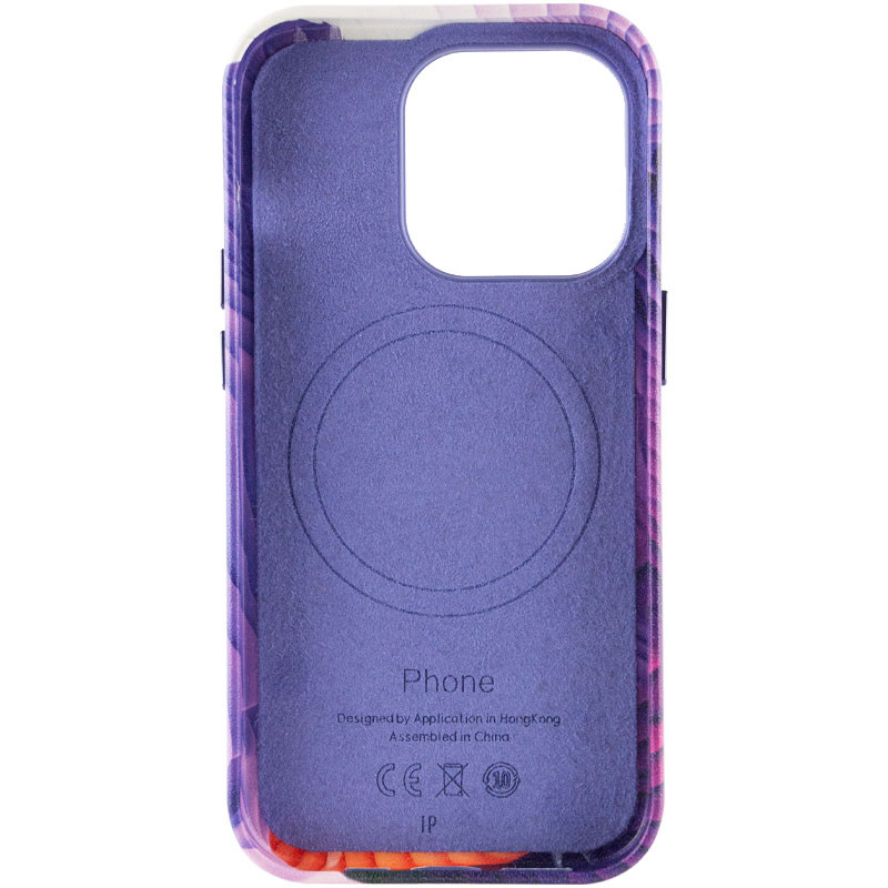 Кожаный чехол Colour Splash with Magnetic Safe для Apple iPhone 14 Pro Max (6.7") (Purple / Pink) в магазине vchehle.ua