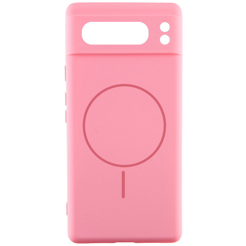 Чохол Silicone Cover Lakshmi Full Camera (AA) with MagFit на Google Pixel 8 Pro (Рожевий / Light pink)