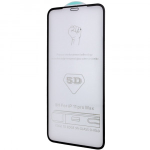 Защитное стекло 5D Hard (full glue) (тех.пак) для iPhone XS Max (6.5")
