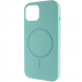 Чехол Silicone Case Full Protective (AA) NO LOGO with Magnetic Safe для Apple iPhone 11 (6.1") (Бирюзовый / Marine Green)