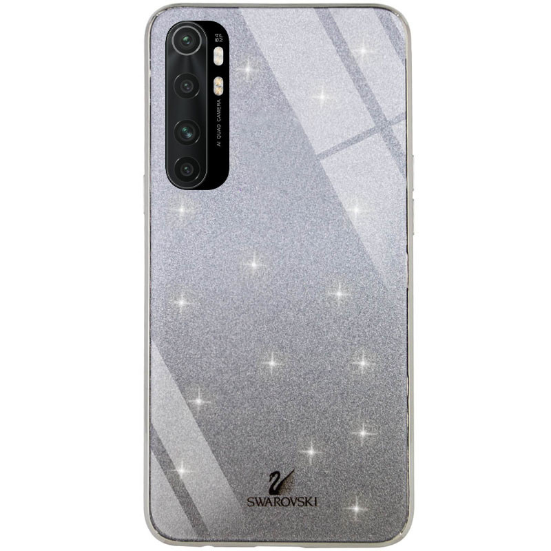 Уценка TPU+Glass чехол Swarovski для Xiaomi Mi Note 10 Lite (Царапина / Черный)
