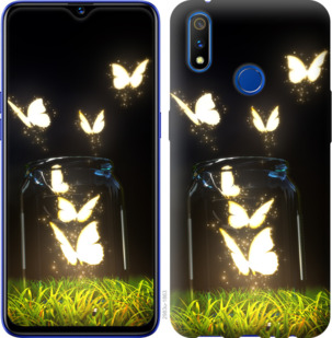 Чехол Бабочки для Realme 3 Pro