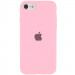 Чехол Silicone Case Full Protective (AA) для Apple iPhone SE (2020) (Розовый / Light pink)