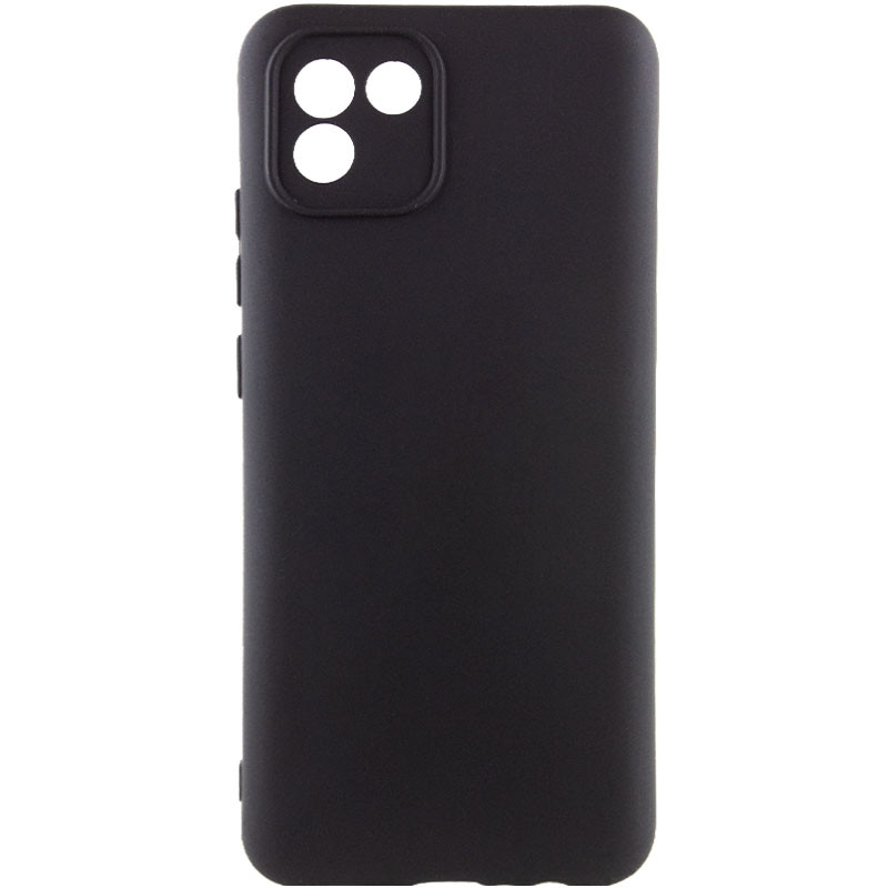 Чехол Silicone Cover Lakshmi Full Camera (A) для Samsung Galaxy A03 (Черный / Black)