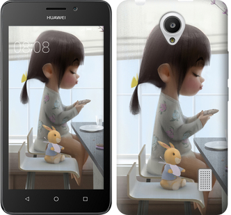 

Чехол Милая девочка с зайчиком для Huawei Y635 636760