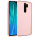 Кожаный чехол Xshield для Xiaomi Redmi Note 8 Pro (Розовый / Pink)