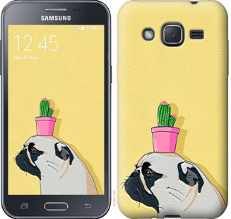 

Чохол Мопс з кактусом на Samsung Galaxy J2 J200H 795436