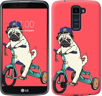 

Чехол Мопс на велосипеде для LG K10 / K410 87701