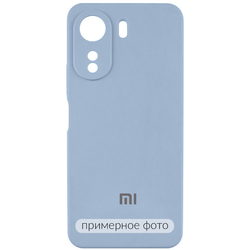 Чохол Silicone Cover Lakshmi Full Camera (AAA) with Logo на Xiaomi Redmi 13C / Poco C65 (Блакитний / Sweet Blue)