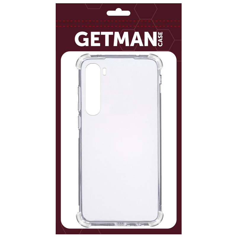 Фото TPU чохол GETMAN Ease logo посилені кути на OnePlus Nord (Прозорий / Transparent) на vchehle.ua