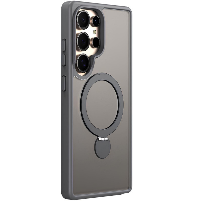TPU+PC чехол Magnetic Safe Colorful HQ Ring для Samsung Galaxy S25 Ultra (Grey)