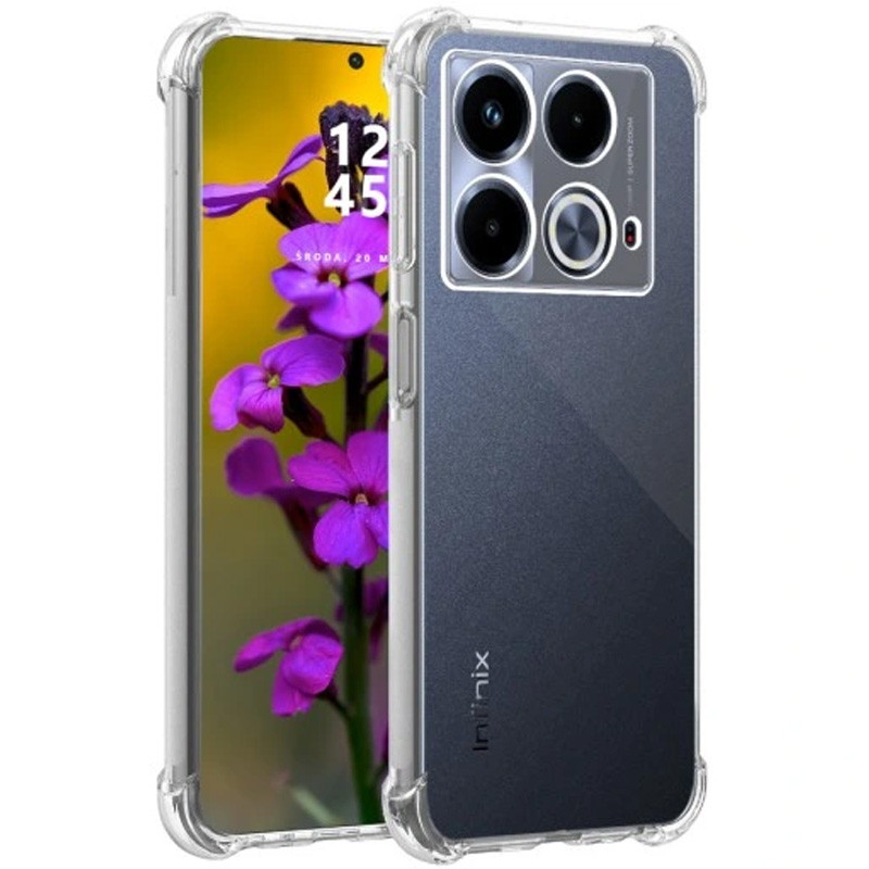 TPU чохол GETMAN Ease logo посилені кути Full Camera на Infinix Note 40 4G (Безбарвний (прозорий))