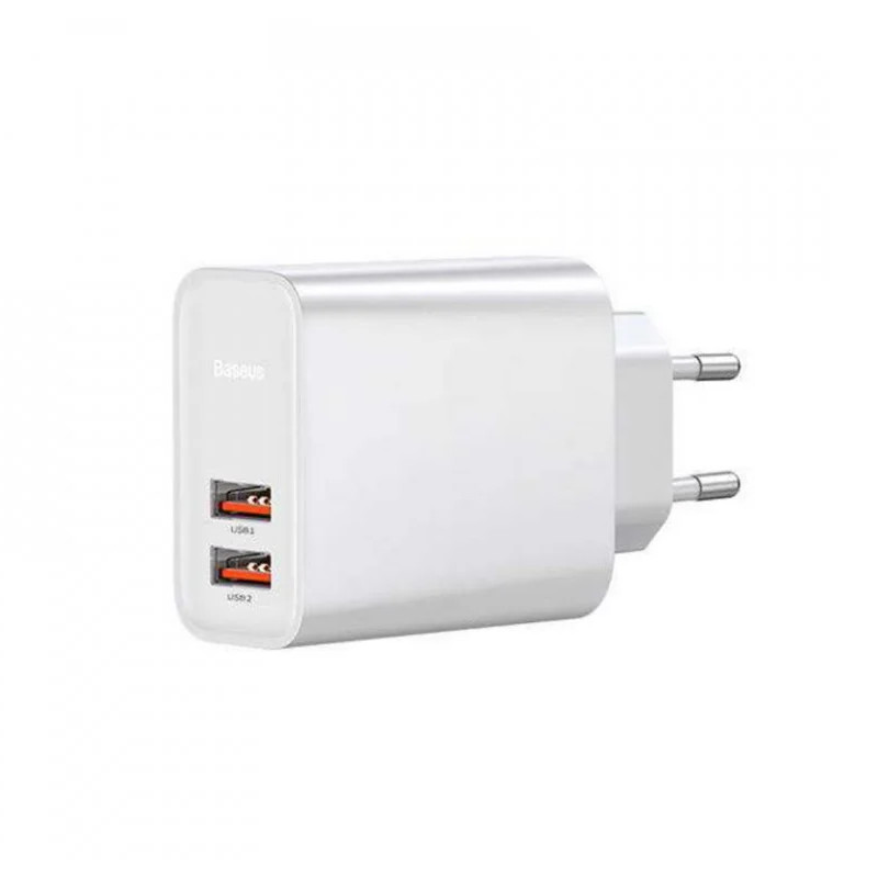 

МЗП Baseus Speed Dual QC3.0 30W 2USB (Білий) 747231