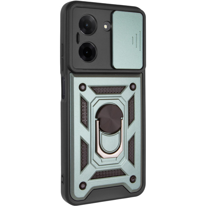 Ударопрочный чехол Camshield Serge Ring для Xiaomi Redmi A5 / Poco C71 (Зеленый)