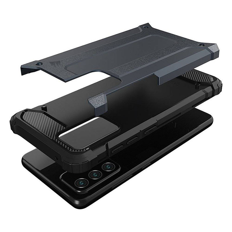 Купить Бронированный противоударный TPU+PC чехол Immortal для Samsung Galaxy A72 4G / A72 5G (Серый / Metal slate) на vchehle.ua