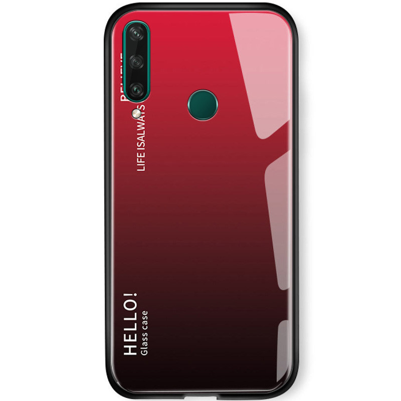 TPU+Glass чохол Gradient HELLO на Huawei Y6p (Червоний)